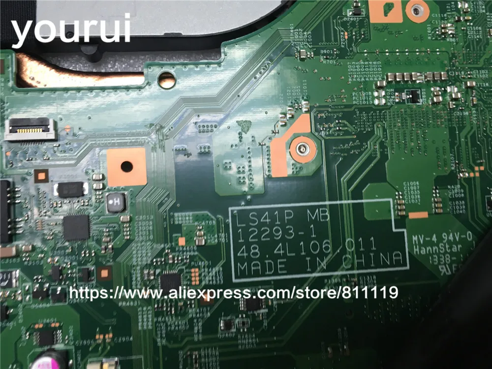 Материнская плата yourui для LS41P MB 12293 1 48 4l106. 011 lenovo S510P 15 6 дюймов SR16Q i3 4010U GT 720M HD 4400