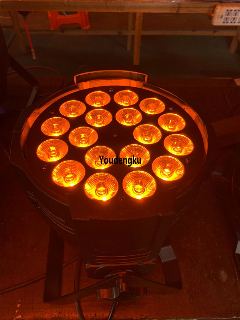 6 шт. Чехол 18x18 Вт в 1 rgbwauv par led 64 stage светильник dmx прожектор с мультичипом rgbwa