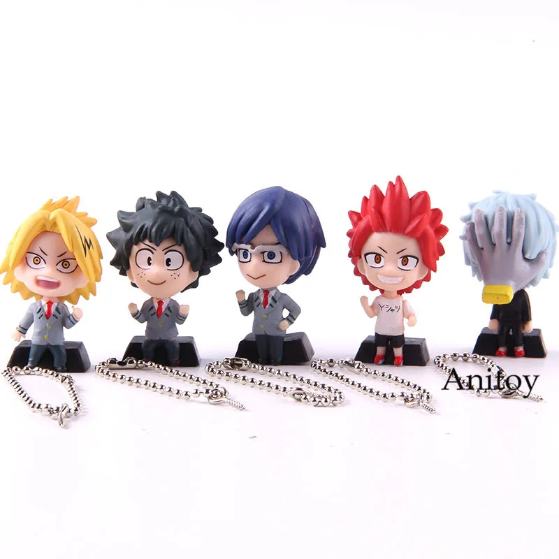 C without retail box 3 вида стилей Аниме Мой герой Academy Figure izku Midoriya Ochaco Uraraka Bakugou кацуки коллекционная игрушка набор ключей - Цвет: C without retail box