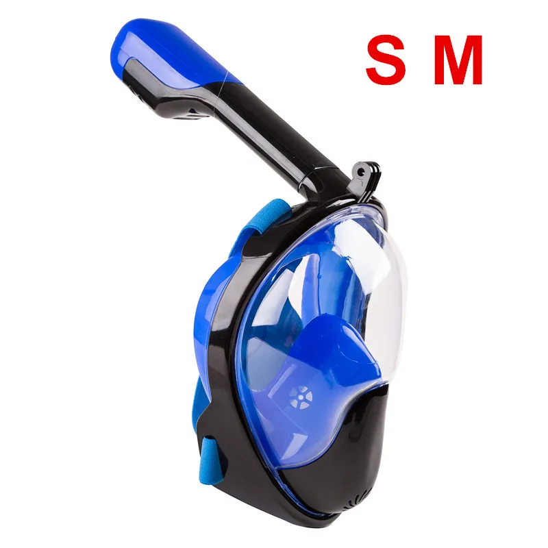 Blue S M Маска для дайвинга, маска для подводного плавания, анти-туман, маска для подводного плавания, для женщин, мужчин, детей, для плавания, для дайвинга, снаряжение для мужчин - Цвет: Blue S M