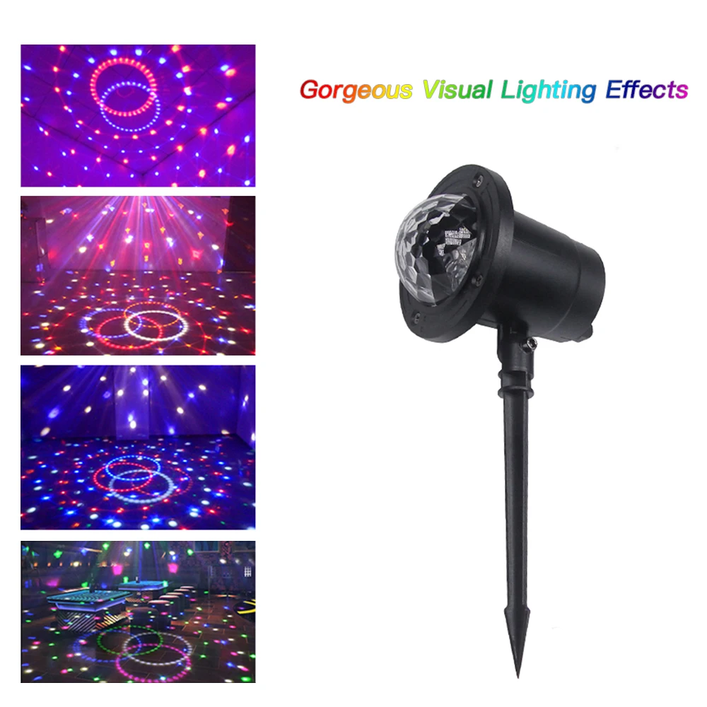 

Диджесветильник s 6W AC100-240V RGBW, светодиодный волшебный шар, сценическое освещение, газонная лампа, светильник щение, автозапуск, диско-шар для ...