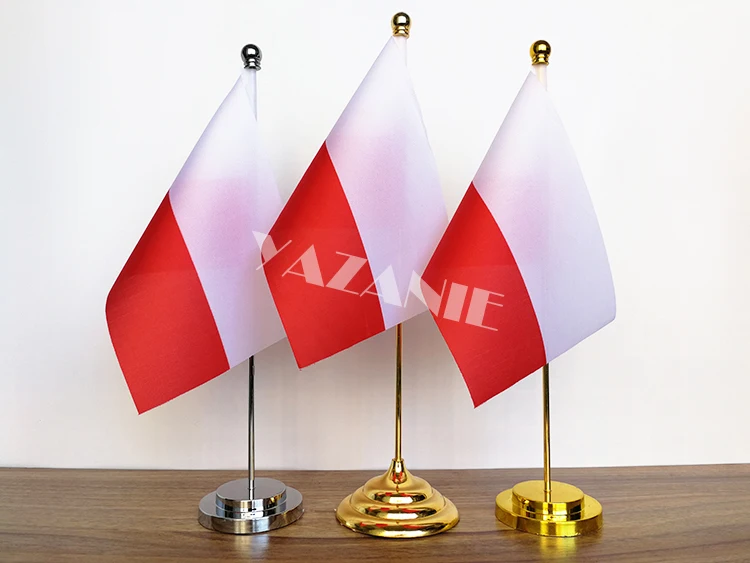 Деревянный флаг для стола с металлическим основанием и полюсом 14 х21 см|Флаги