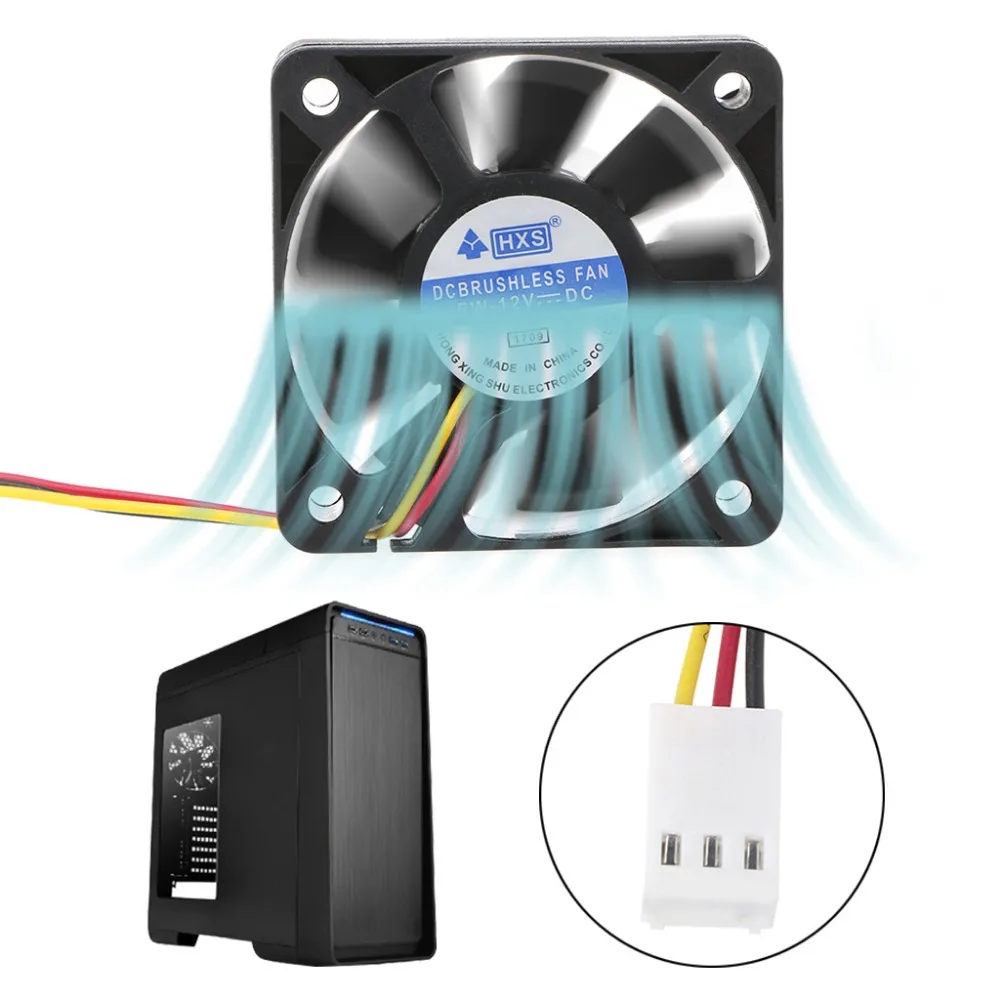 Мини 50 мм x 50 мм x 10 мм DC 12V 3Pin бесщеточный процессорный кулер 9-лепестковая Вентилятор охлаждения 5010