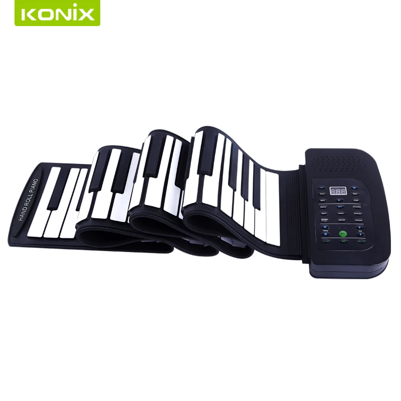 

88 Keys Flexible Silicon Roll up Piano with MIDI & Speaker Keyboards Instrument