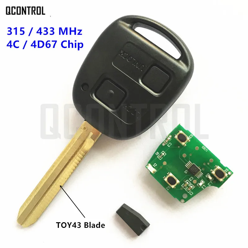Пульт дистанционного управления QCONTROL с 2 кнопками подходит для автомобилей Toyota