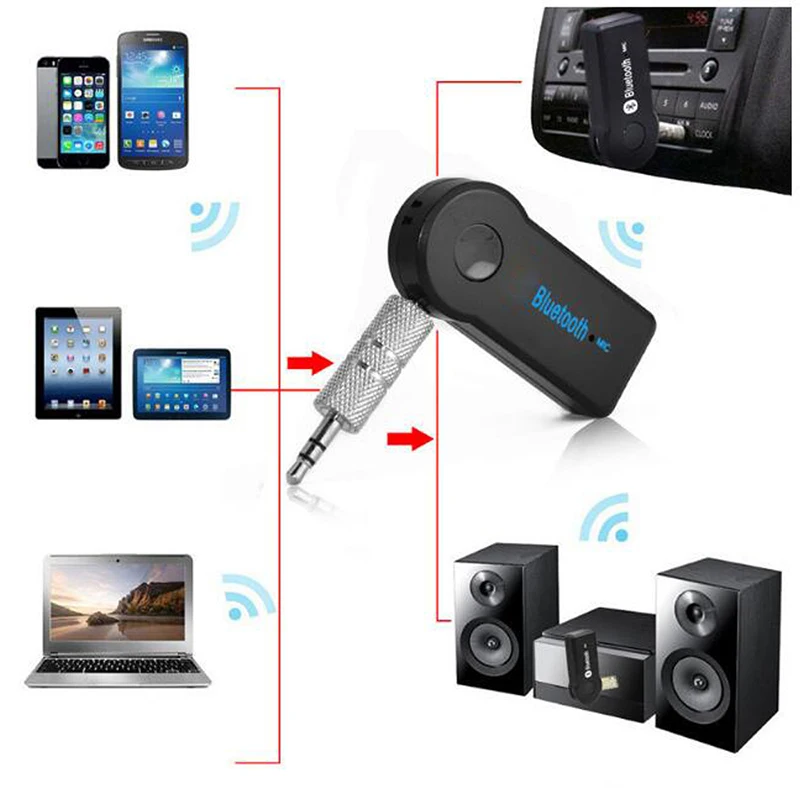 Handfree Автомобильный bluetooth-приемник Универсальный 3 5 мм потокового A2DP Беспроводной