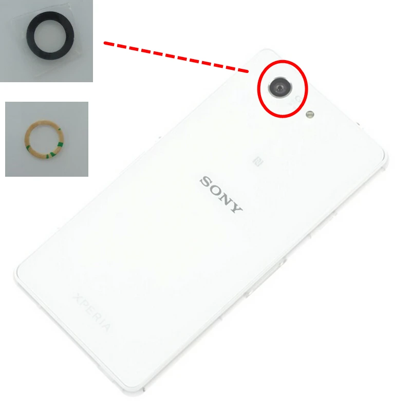 Для Sony Xperia Z3 Compact Mini задняя камера стеклянная крышка объектива с клейкой лентой 3 M