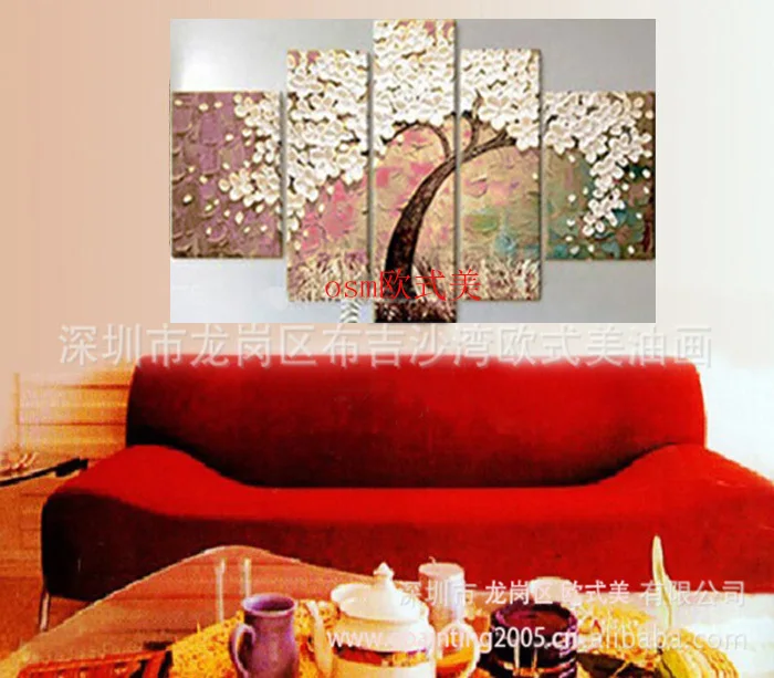 5 шт. Абстрактная Картина на холсте с ножом | Живопись и каллиграфия