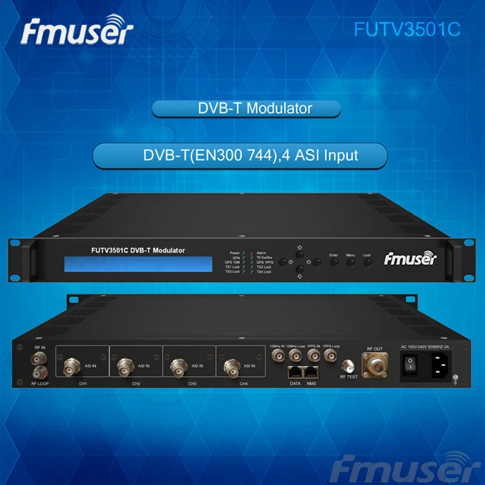 FMUSER FUTV3501C DVB T модулятор (4 ASI в 1 RF DPD out стандарт) Пульт дистанционного управления|dvb-t