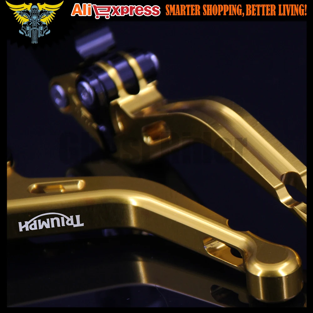 8 цветов алюминиевые регулируемые короткие мотоциклетные рычаги тормоза Триумф