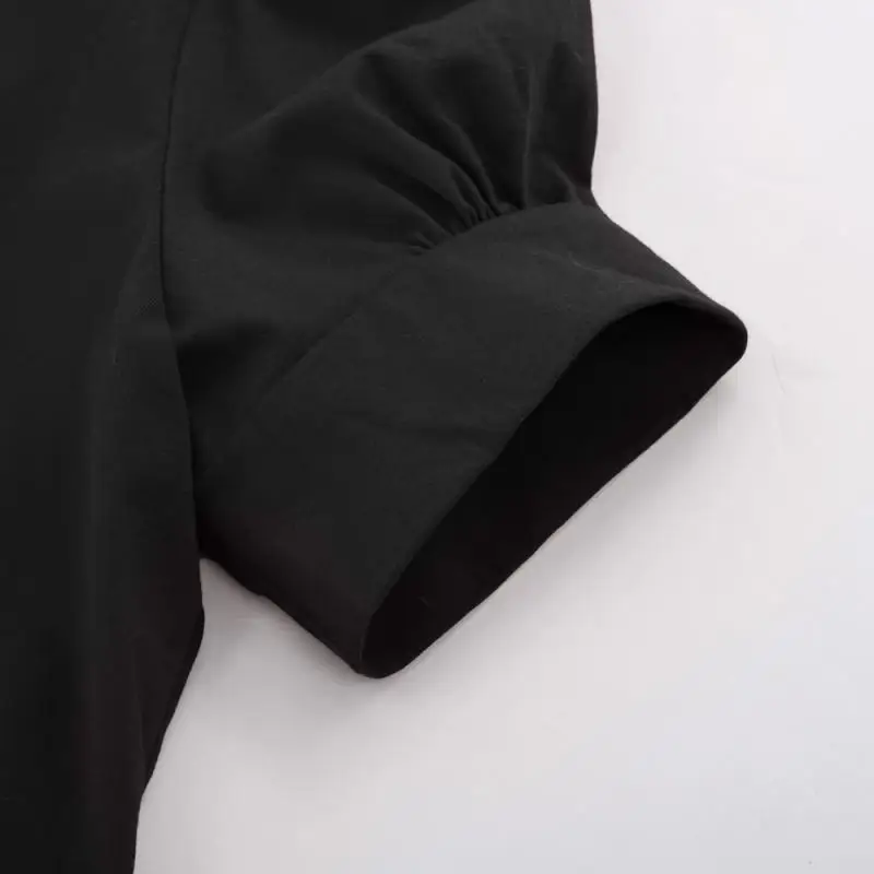Belle Poque women's 1950s Ретро винтажная блуза с галстуком бабочкой со стоячим воротником