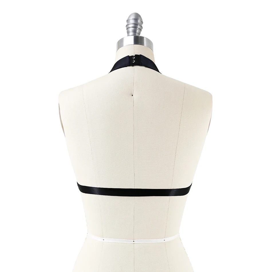 Модные женские топы с открытой спиной и вырезом на шее со стразами сексуальные в