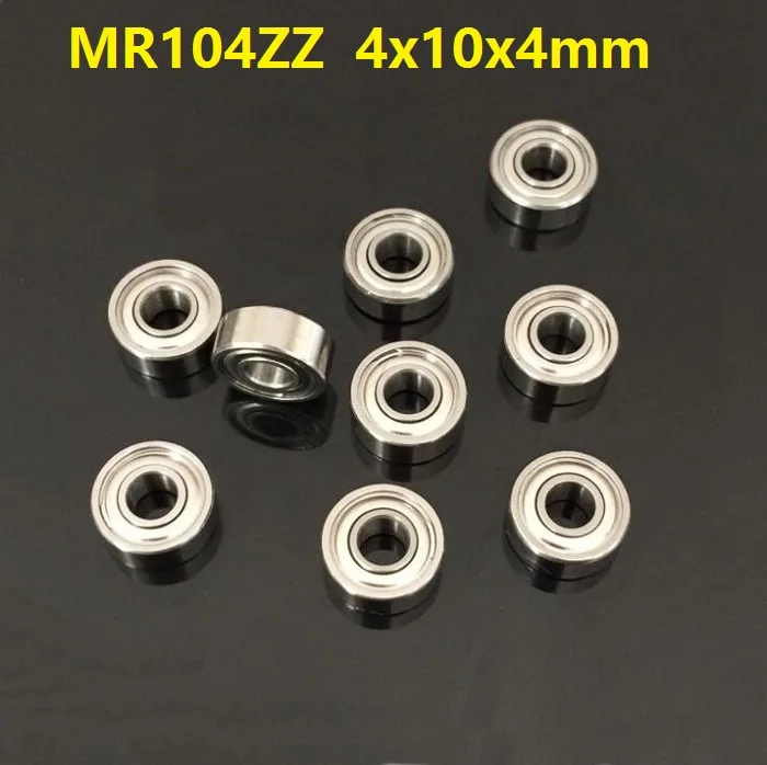 100pcs/lot MR104ZZ MR104 ZZ MR104Z 4x10x4 mm Miniature deep groove Ball Bearing 4*10*4mm | Обустройство дома
