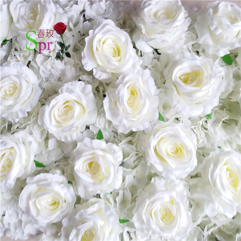 

SPR whiteFree Shipping 10pcs/lot high quality 3D flower wall wedding backdrop artificial rose hydrangea flower arrangements