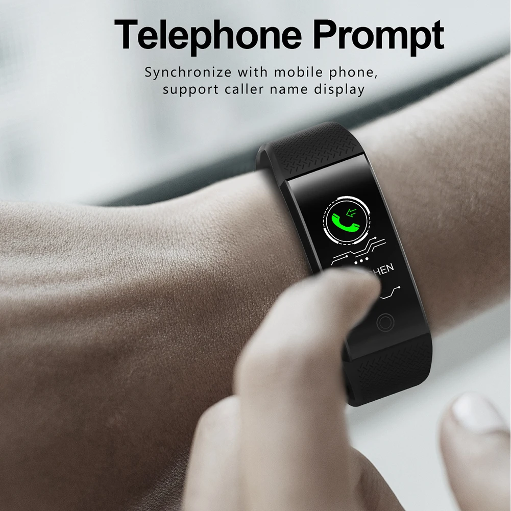 Смарт браслет с экраном пульсометр IP68 Водонепроницаемый фитнес трекер Bluetooth 4 0