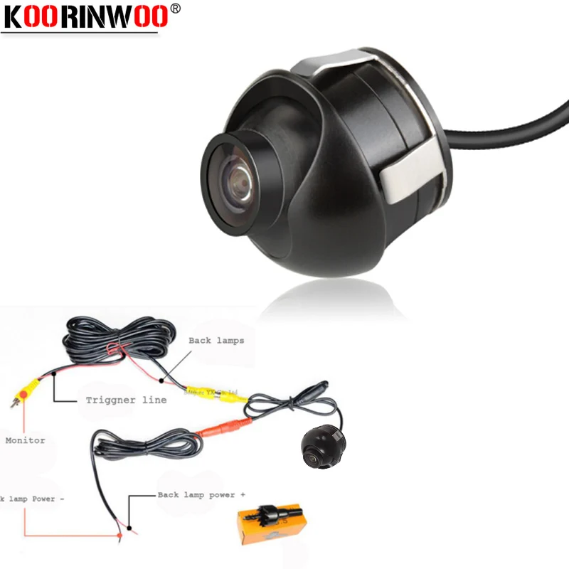 Koorinwoo HD CCD 360 камера заднего вида 18 5 мм передняя форма IP68 Автомобильная