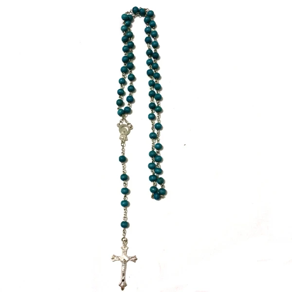 

wholesale 12pcs/lot mix color Men's Cross Pendants Fashion Hip Hop Wood Rosary Chains Beads Necklaces free ePacket ship