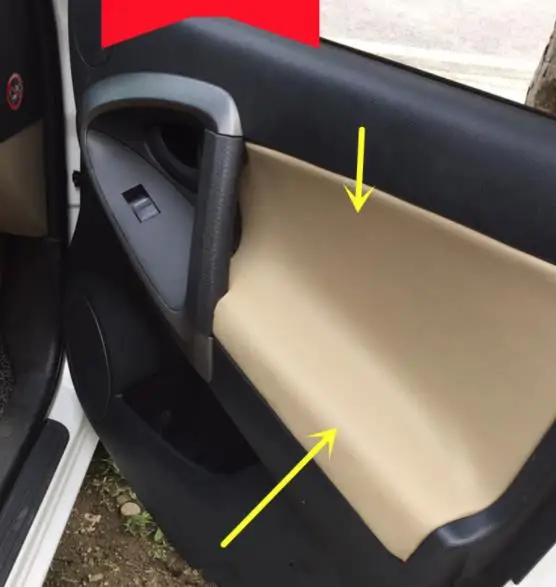 4PCS Microfiber Front / Rear Door Panel Armrest Leather Cover Protective Trim For Toyota RAV4(2006-2012) with Mount Fittings | Автомобили