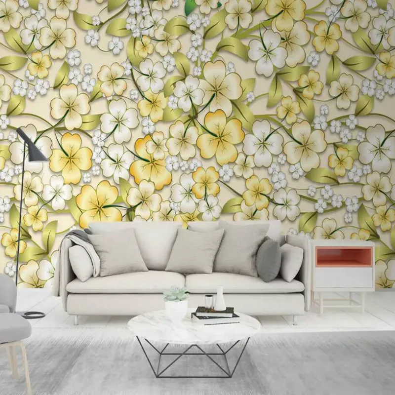 Сделанные на заказ Красивые цветы декоративная живопись 3D обои для стен 3d