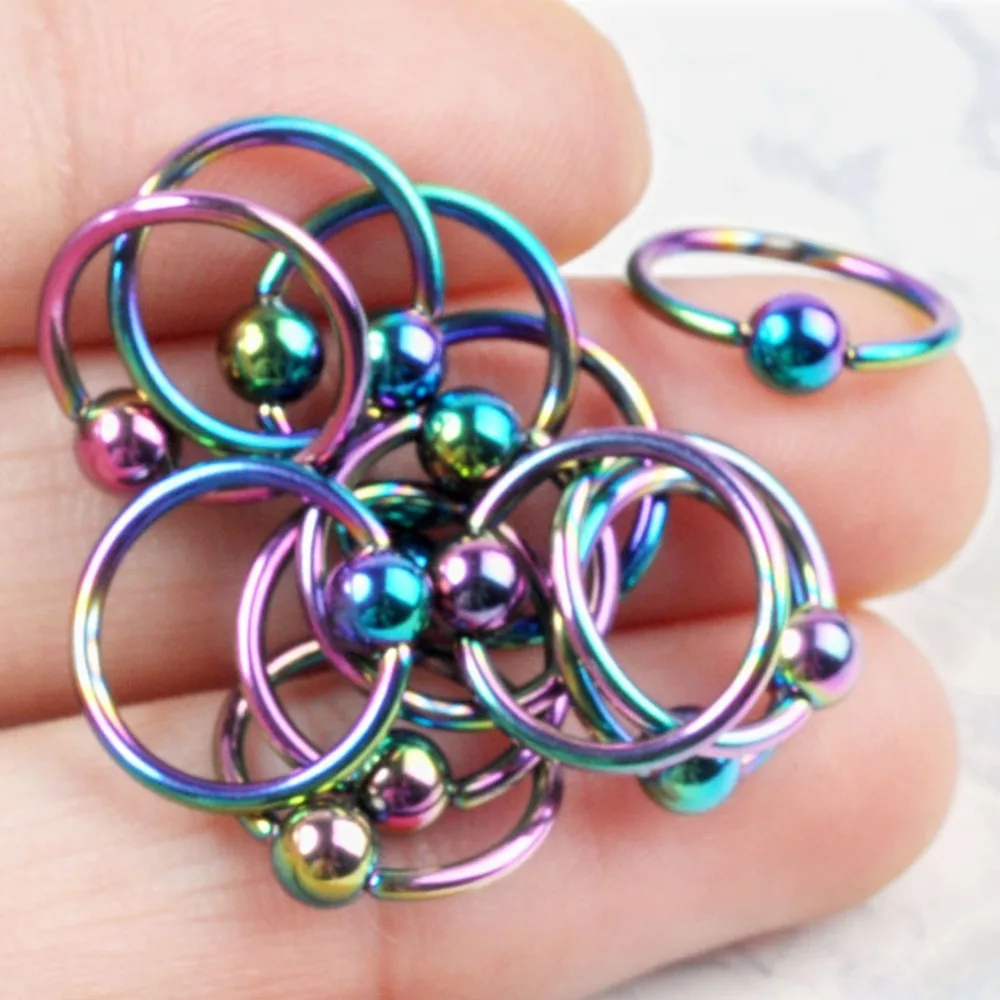 1Pc Stainless Steel Rings Eyebrow Tragus Nose Nipple Ring Bar CBR Lips Piercings tragus ring Body Jewelry | Украшения и