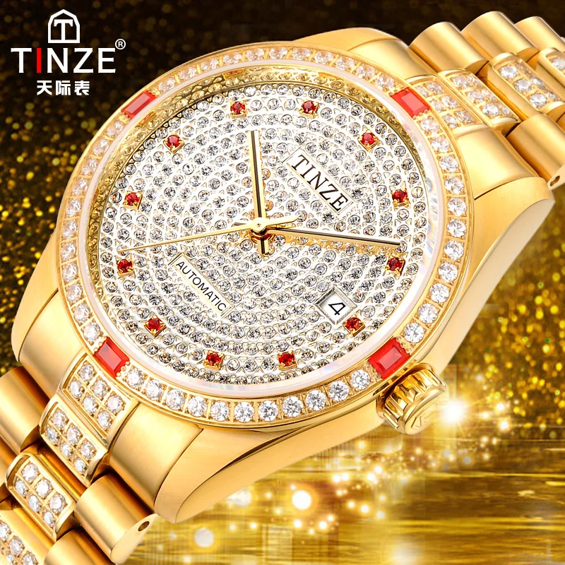 Мужские механические часы montre automatique mekanik saat erkek kol saati автоматические relogio de ouro jam
