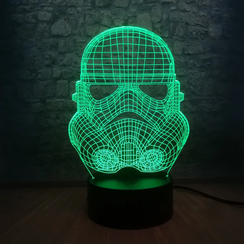 3D светодиодный светильник Звездные войны вентиляторы подарки USB лампа RGB 7 цветов