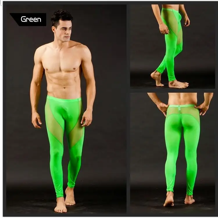 WJ Брендовые мужские сетки Прозрачный сетчатый сексуальный кальсоны нижнее белье