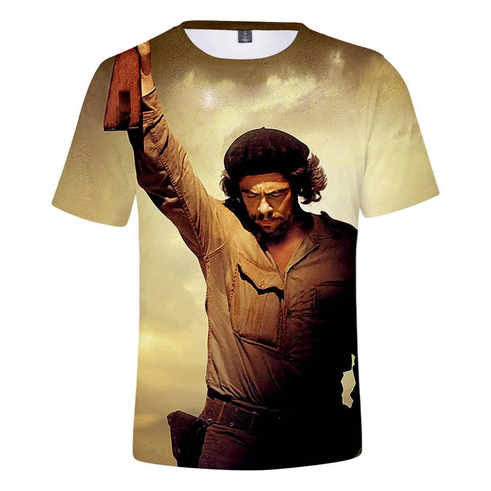 Женские и мужские футболки Che Guevara модные повседневные с короткими рукавами 3D