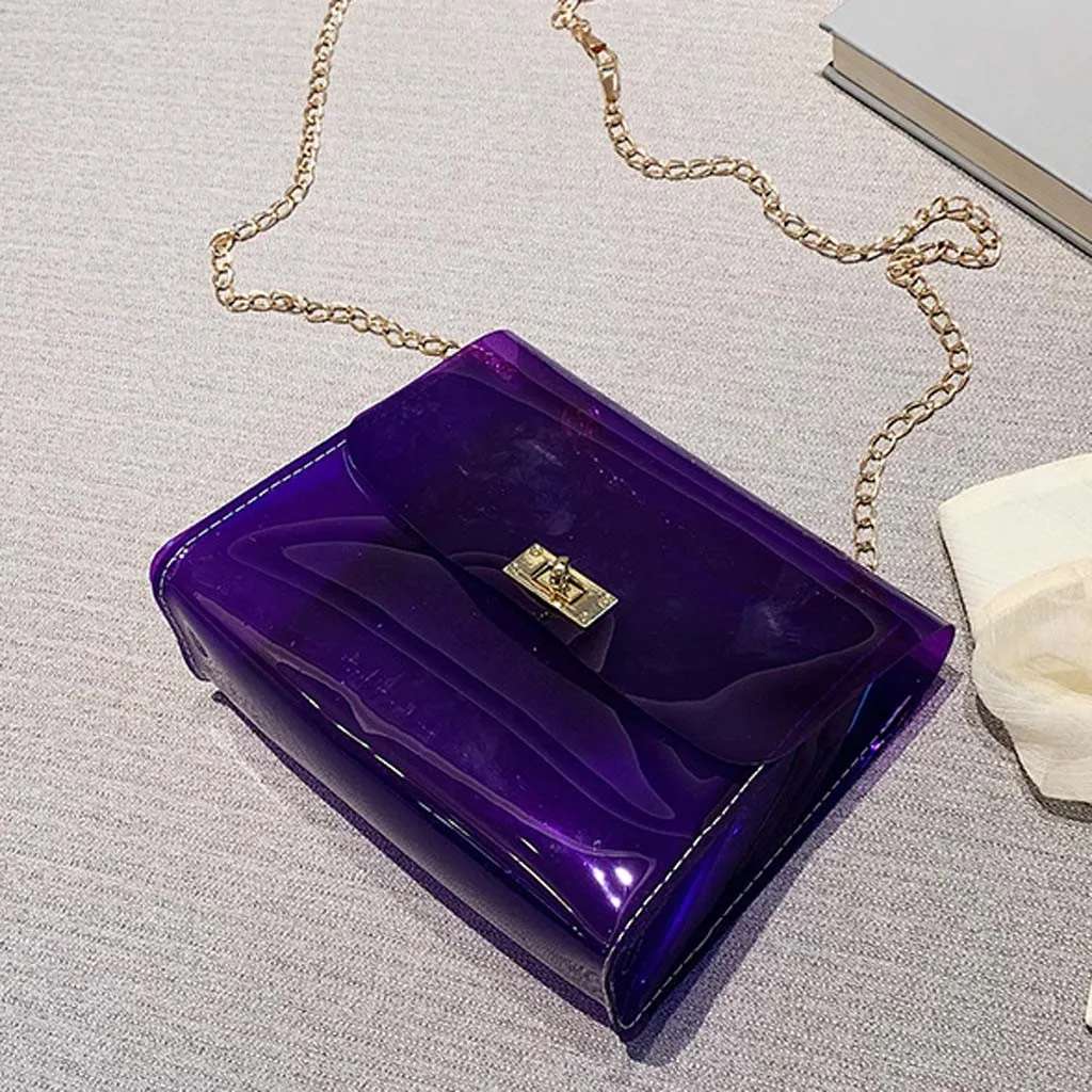 Женская сумочка на ремне желе сумка-мессенджер однотонная сумка tasjes dames sac прозрачная femme nouveau# XP30