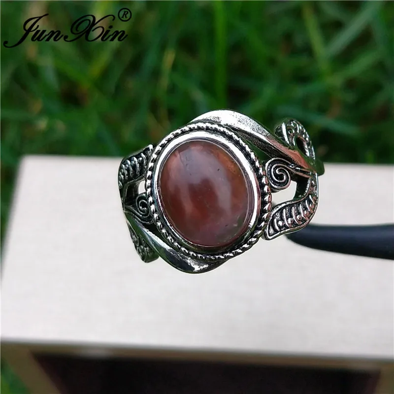 ROXI Boho Женская коричневая лунный камень кольца для мужчин и женщин античное