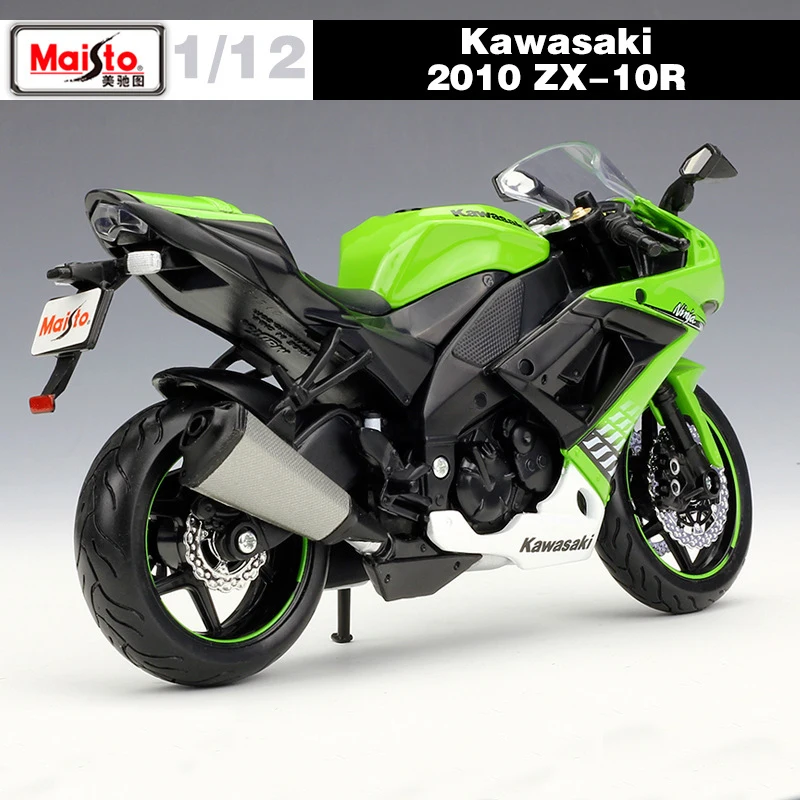 Высокая имитация 1:12 Kawasaki Ninja ZX-10R 2010 сплав модель мотоцикла металлический мотоцикл игрушки Детские подарки