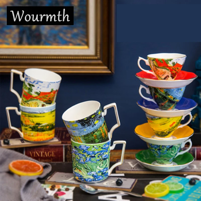 Wourmth Европейский стиль Пномпень костяного фарфора Coffeecup Звездная керамика