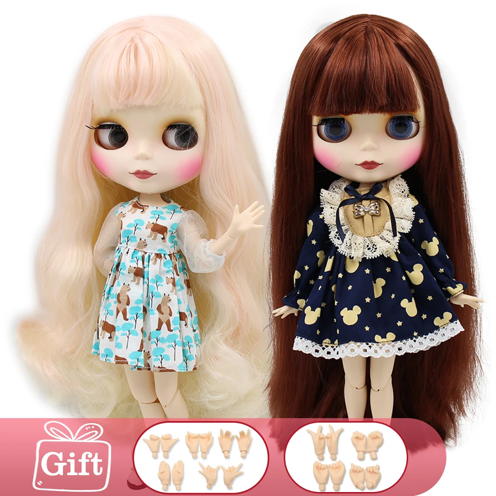 Ледяной DBS Blyth кукольные 1/6 шарнирное тело матовая лицевая сторона белая кожа DIY BJD