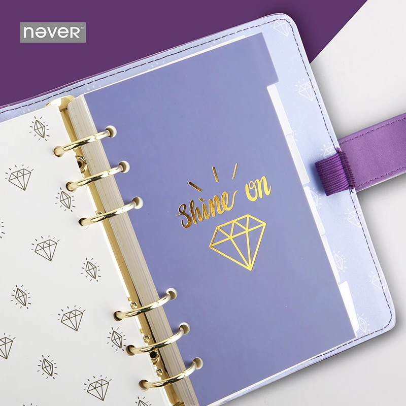 Никогда не спираль делители для блокнотов индекс страниц для Filofax Dokibook A6 аксессуары для планировщика 6 шт. творческая тенденция подарочные канцелярские товары