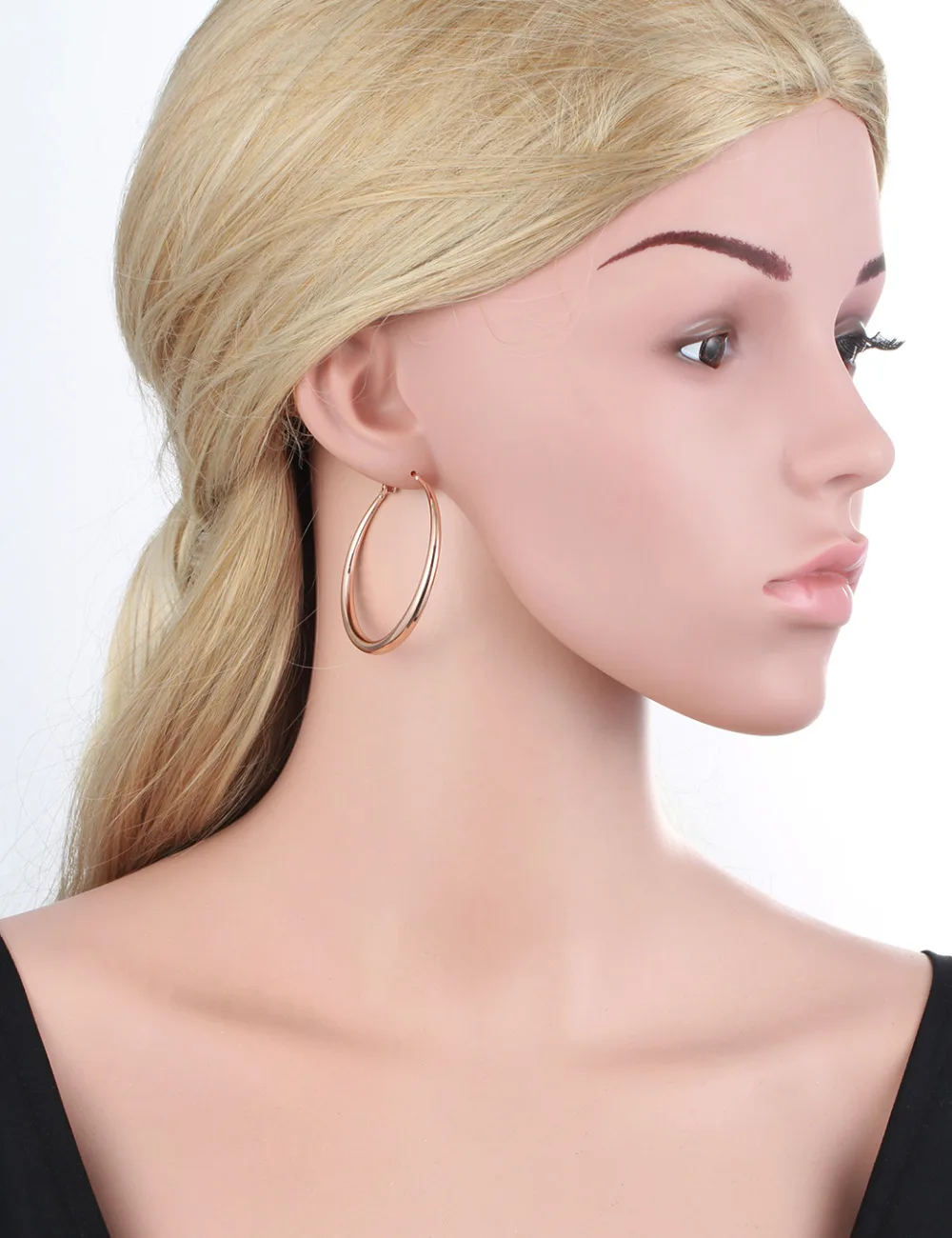 Серьги кольца с круглыми петельками большие круглые серьги для женщин и девушек