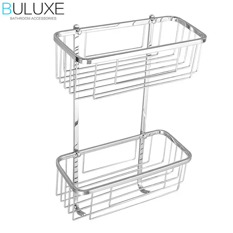 BULUXE латунные аксессуары для ванной комнаты Двухуровневая угловая полка