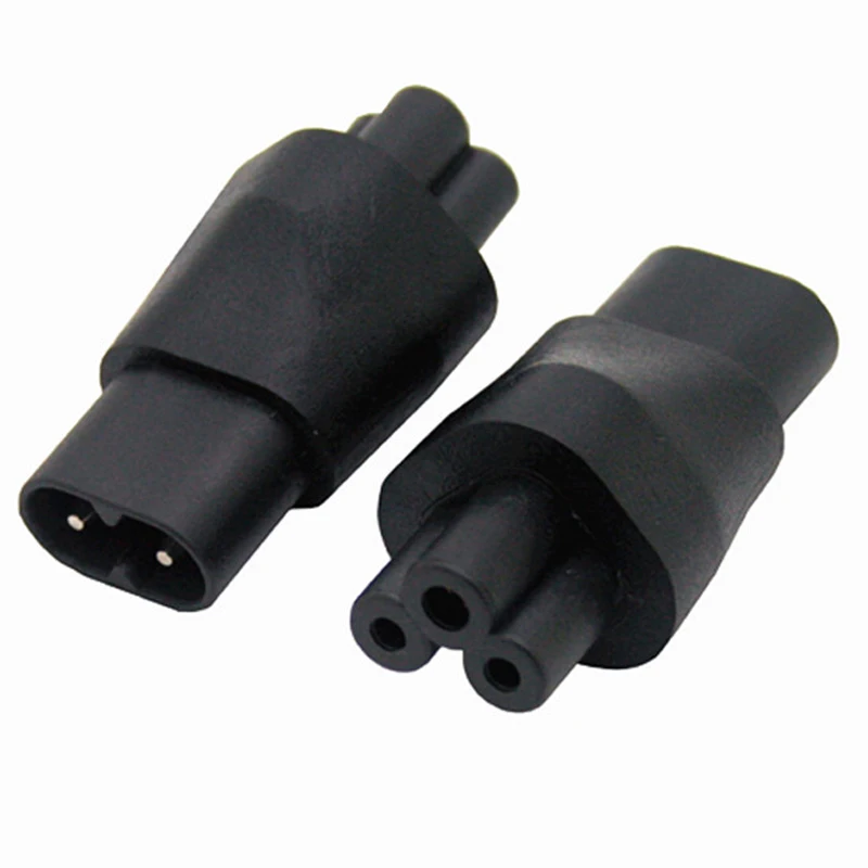 Адаптер питания IEC 3Pin мама к 2Pin папа 320 C6 C8 C7 C5 2 контактный Женский адаптер