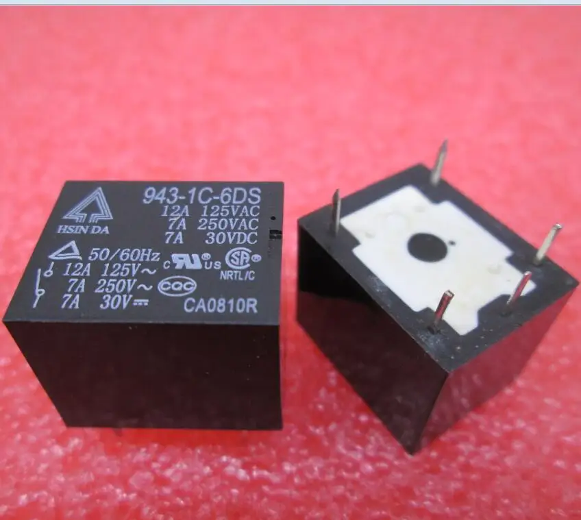 Горячее предложение Новое реле 943 1C 6DS 9431C6DS 6V 6VDC DC6V 7A 250VAC DIP5|6v relay|relay 6v6vdc relay |