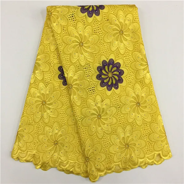 white African Cotton Swiss Voile Lace Fabric High Quality Stones In Switzerland cotton african lace fabric | Дом и сад