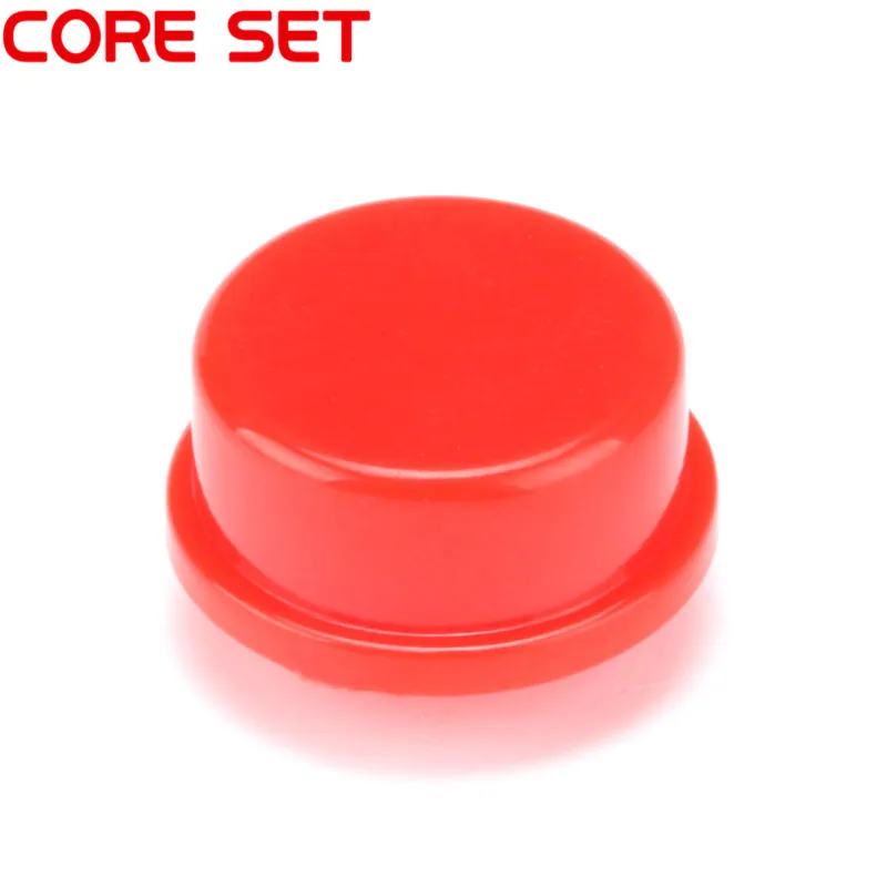 100 шт./лот красные круглые пластиковые колпачки переключателя для 12*12*7 3 мм крышка