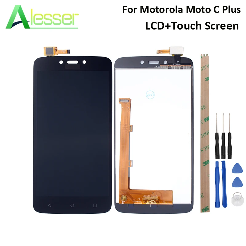 Alesser для Motorola Moto C Plus ЖК дисплей и сенсорный экран дигитайзер сборка Замена +