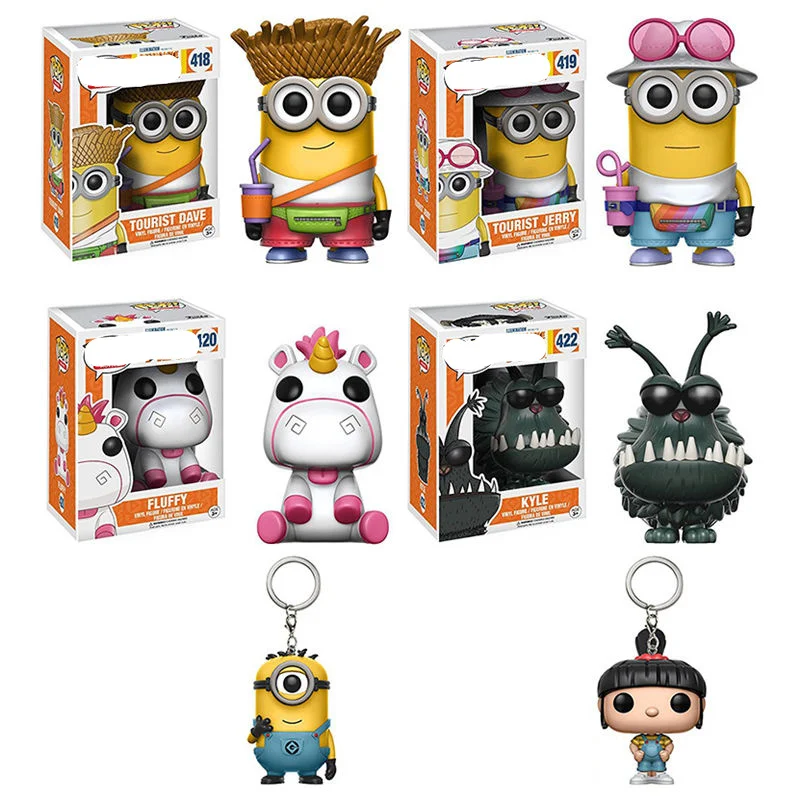 Funko POP Гадкий я, Миньоны украшения Единорог пушистые brinquedos Фигурки игрушки для детей подарок на день рождения