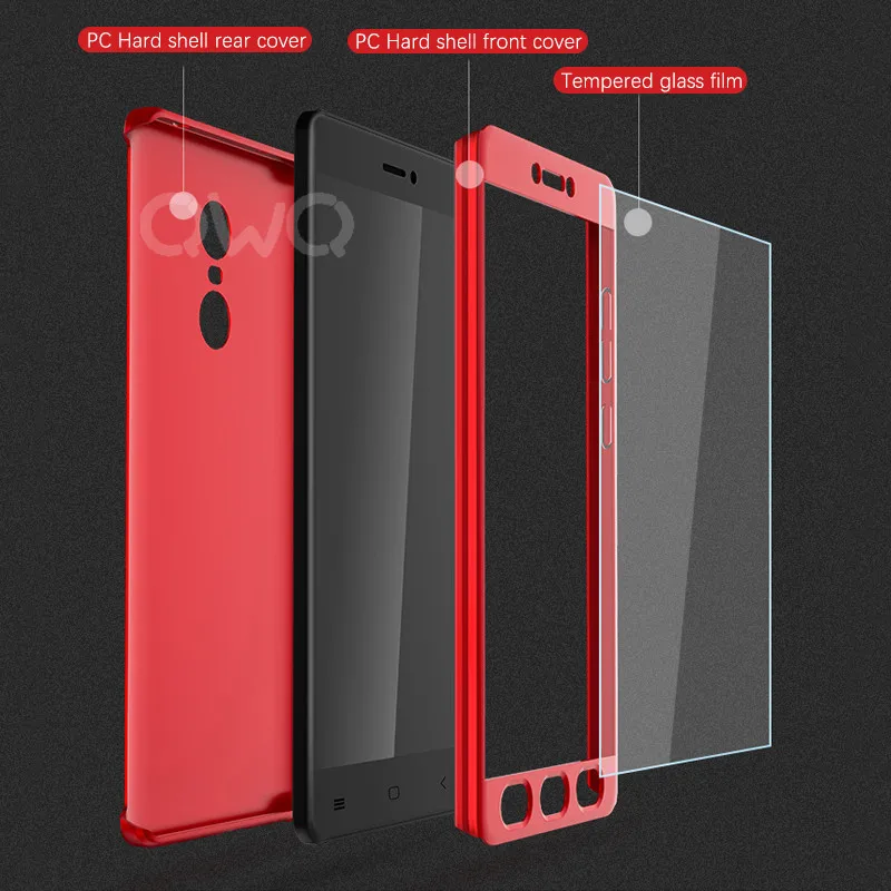 Роскошные 360 чехлы с полной защитой для Xiaomi Redmi Note 4 4x полное покрытие чехол