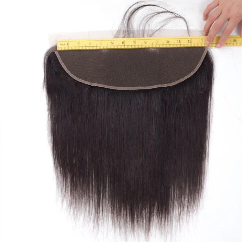 Clover Leaf 13*4 Frontal Lace With 3 Bundles Straight 100 Remy Hair Weave Closure Braizlian Human Natura | Шиньоны и парики
