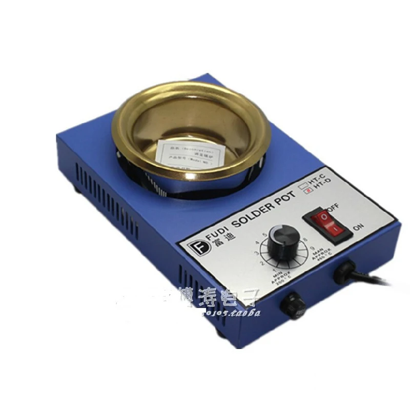 

300W solder pot tin melting machine furnace thermoregulation stainless steel 100mm 200 ~ 450 centigrade
