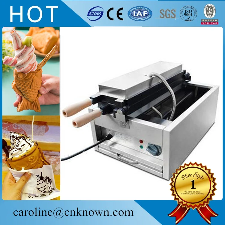 Машина taiyaki для мороженого с большим рыбьим ртом мини вафельница | Бытовая