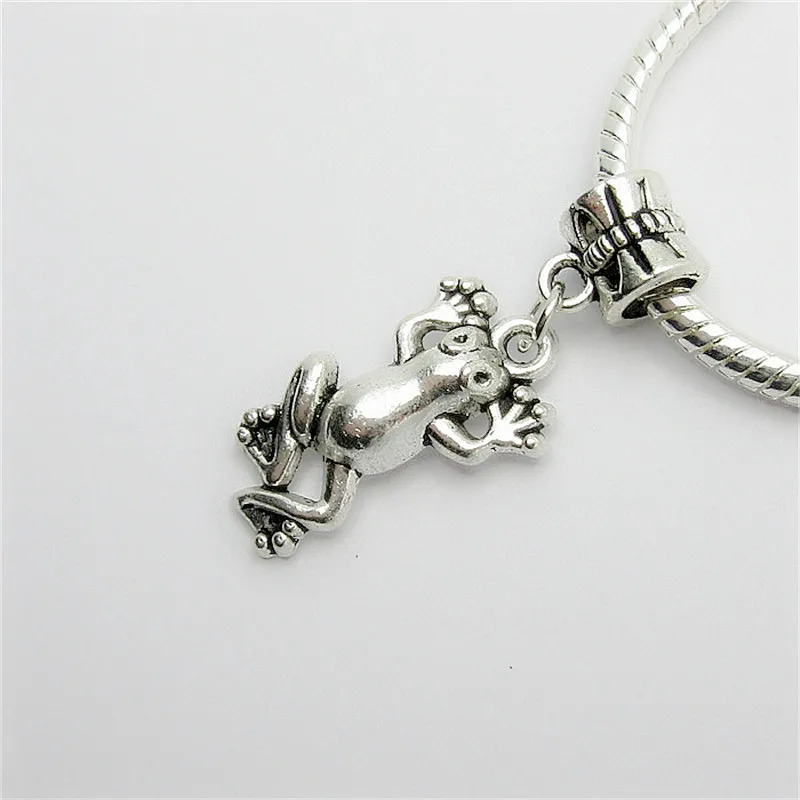 Новый 20 штук подвеска в виде лягушки бусинки с большими отверстиями европейский