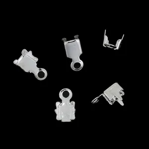 DoreenBeads медный серебристый цвет, колпачки на концах цепи, квадратные детали, ожерелье, серьги, браслет, фурнитура для поделок, 200 шт.