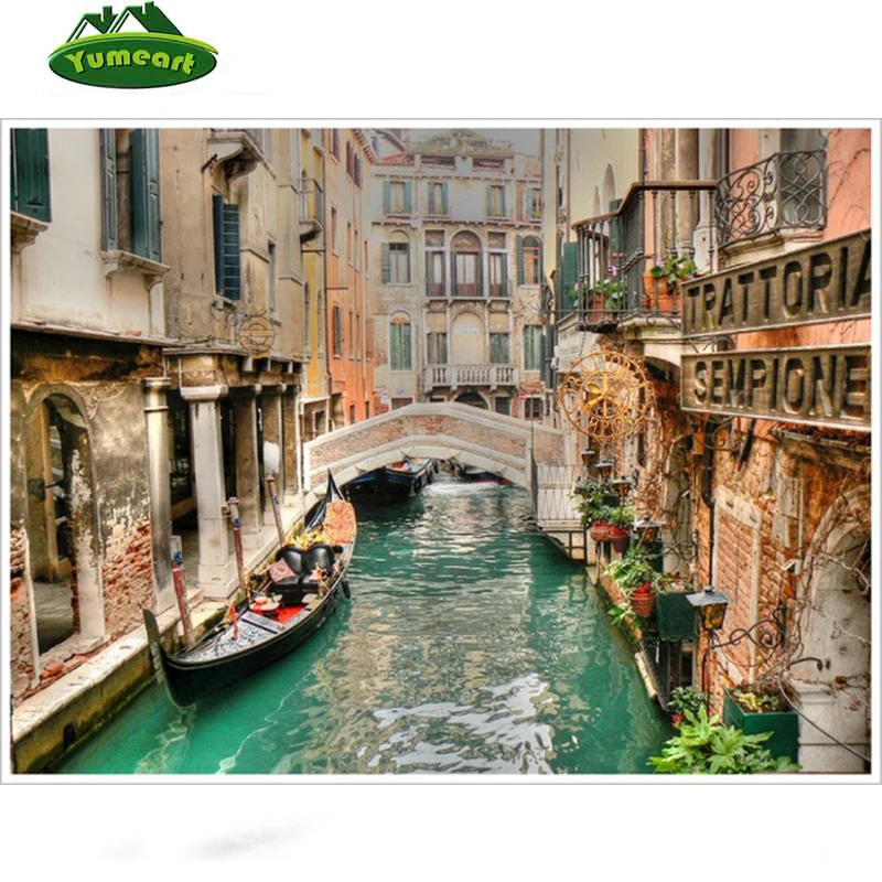 Алмазная мозаика 3D &quotсделай сам&quot вышивка крестиком венецианская улица
