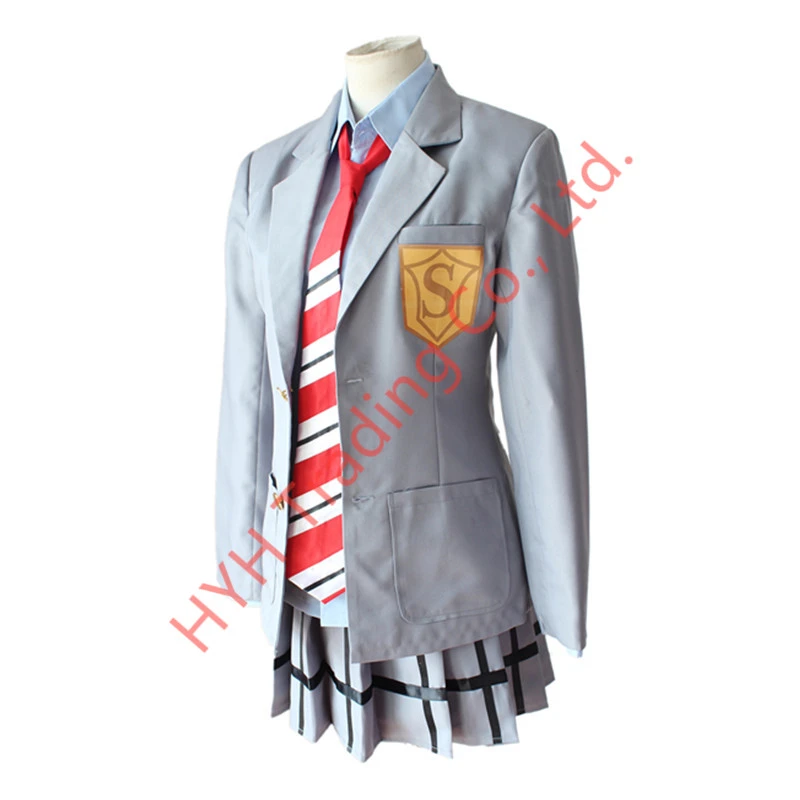 Костюм для косплея Каори миядзоно Your Lie в апреле костюм униформа на Хэллоуин